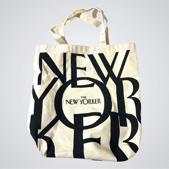 The New Yorker Tote Cream and Black Tote Bag - Picture 1 of 2